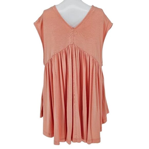Free People Back in Town Tank Blouse Coral S New - Picture 3 of 8